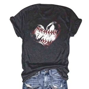 Heart Baseball Graphic Woman’s T-Shirt